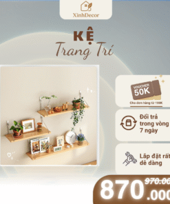 Kệ Trang Trí Treo Tường Phòng Khách XinhDecor – Kệ Gỗ Đa Năng