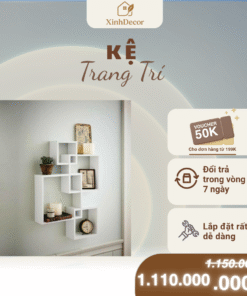 Kệ Trang Trí XinhDecor Treo Tường Modular Hình Học Trắng - Phong Cách Minimalist