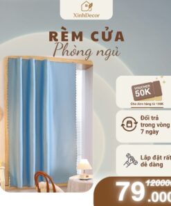Rèm cửa dán tường XinhDcoer màu trơn sang trọng